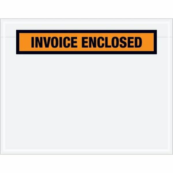 Bsc Preferred 7 x 5-1/2'' Orange Panel-Face ''Invoice Enclosed'' Envelopes, 1000PK PL23